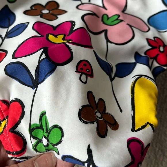 Hanna Andersson Girls Swimsuit One Piece Floral Print 75 cm 12 18 Months - Picture 3 of 4